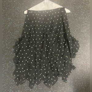 Black polka dot skirt-size 2